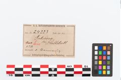 Etikett zu Bronzedrahtfußring (NHMW-PRAE-024223)